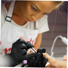 2 siliconen nagelapplicatorborstels met zachte, verloopvormige uiteinden, nagelkunstpoederapplicatortools