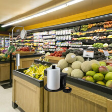 Držák na nákupní tašky, stojan na tašky pro domácí kuchyňské použití v supermarketu