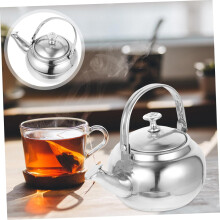 Teekessel aus Edelstahl mit integriertem Sieb, 14 cm, handliche Teekanne aus Metall