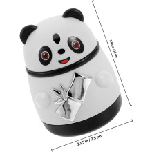 1 stk. automatisk tannpirkerholder tannpirkeroppbevaringsbeholder PP-materiale tegneseriestil pandaform moderat