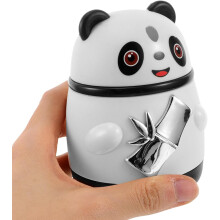 1 porte-cure-dents automatique, boîte de rangement pour cure-dents, matériau PP, forme de panda, style dessin animé, taille moyenne