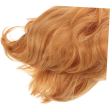 Perruque courte pour homme, cheveux raides, style punk, frange dorée, idéale pour le cosplay et Halloween.