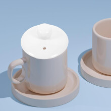 Keramikdeckel für Teekanne und Teetasse, rund, weiß, hochtemperaturbeständig