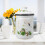 Emaille-Teebecher, Trinkbecher 700 ml, Retro-Kranichmuster, multifunktional 8