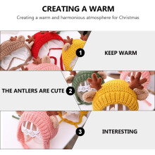 Wintermütze, Strickmütze, Häkelmütze für Jungen und Mädchen, Weihnachtsoutfit, Rosa