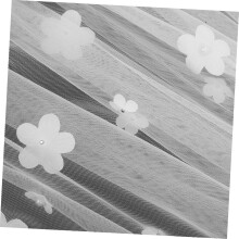 Voile de mariée court blanc à fleurs avec peigne, voile léger en tulle monocouche.