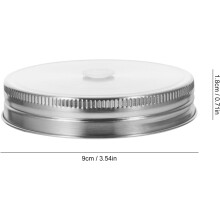 10 Stück Einmachglasdeckel mit Loch, Edelstahl, 86 mm Durchmesser, gute Dichtungsleistung