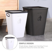 Cestino per rifiuti in plastica, pattumiera da cucina, contenitore compatto per rifiuti domestici, semplice
