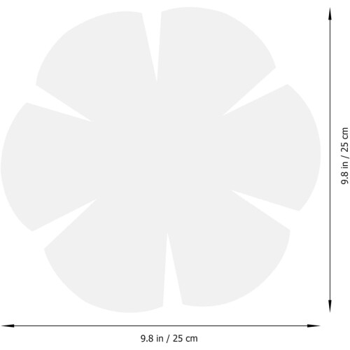 Template de costura Patchwork em forma de flor de 10 polegadas 2