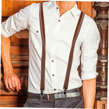 Unisex verstelbare elastische bretels met clipsluiting voor zowel mannen als vrouwen, geschikt voor jeans en nette broeken.