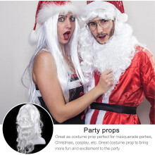 Mikulás szakáll karácsonyi mikulás cosplay szakáll paróka party öltöztetős kellékek karácsonyi dekorációhoz fehér
