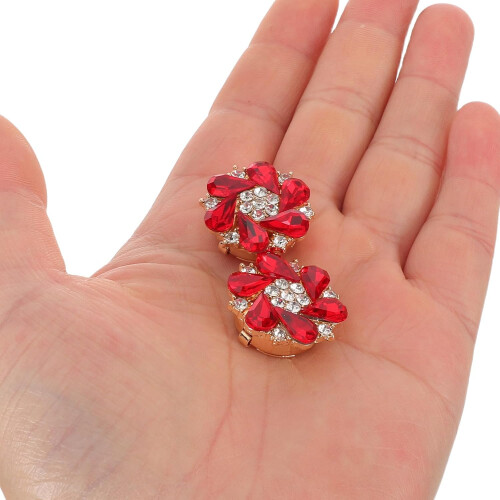 2pcs Creative Button Covers Rhinestone Cufflinks Shirt Decorative Caps 2