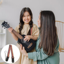 Verstellbarer Ukulelen-Schultergurt aus hautfreundlichem Baumwollleder, leicht zu reinigen, Festival-Instrumentenzubehör