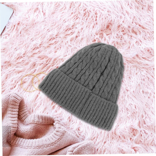 Gorro de punto suave con orejeras y forro polar para mujer.