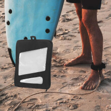 Opbergtas voor surfvinnen 34x25 cm met schroevendraaierhouder, zwart. Organizer voor surfplankaccessoires.