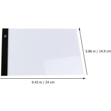 Kreslicí deska A5 LED světelný box s USB kabelem, přenosný kopírovací blok pro umělce