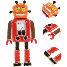 Retro robotická brošňa pre mužov, kreatívna brošňa z legovanej zliatiny, šatka, bunda, batoh, príslušenstvo