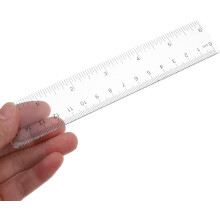 10 stuks plastic linialen van 15 cm, kleine rechte linialen met een breedte van 3,0 cm en een dikte van 1,6 mm, plastic voor studenten