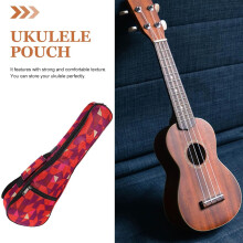 21 inch (53 cm) ukeleletas, 2 stuks, Oxford stoffen ukeleletas met geometrisch patroon, rood, verdikt materiaal, waterdichte ukeleletas