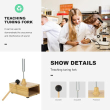 Wooden Speaker Resonance Tuning Fork and Mallet 512Hz