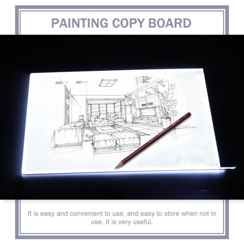 A5 LED Tracing Light Box Drawing Board with USB Cable, Portable Copy Pad for Artists