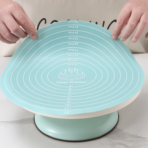 3pcs Round Silicone Baking Mats Multi-Function Rolling Pastry Mat Smooth Surface Easy to Clean