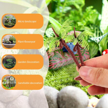 10 kpl miniatyyripalmumallisetti, keinotekoinen minimaisemakasvikoriste