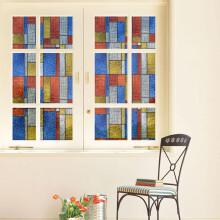 Pellicola statica per finestre, adesivo per vetri, 58 cm x 120 cm, in PVC, non adesivo, trasparente, opaco.