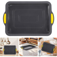 Moule à pain en silicone antiadhésif, compatible lave-vaisselle, pour pains et gâteaux maison.