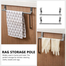 2pcs armário toalha suporte toalha pendurada barra 35x5x3inch aço inoxidável versátil trilho