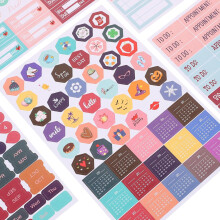 16 Blatt selbstklebende Planer-Aufkleber zum Selbermachen für Tagebuch- und Fitnessplanung, kreative Scrapbook-Aufkleber