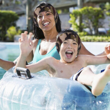 Wasserdichtes Schwimm-Ohrband für Jungen und mittelgroßes Tarnmuster Bade-Ohr-Kopfbedeckung Sport-Stirnband