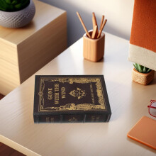 Buchbox im Vintage-Stil aus Kaffeeholz, europäisches Vintage-Handwerk
