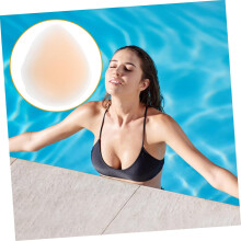 Mulheres silicone almofadas impermeáveis bikini almofadas reutilizáveis silicone pastas l proteção tamanho para natação e uso diário