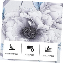 Eșarfă pătrată elegantă de mătase pentru femei, eșarfă cu model floral, eșarfă respirabilă, accesoriu multifuncțional