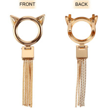 2 botones decorativos de metal con forma de cabeza de gato para bolsos y maletas (accesorios de bricolaje)
