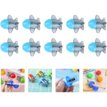 15Pcs avião em forma manual lápis afiador conjunto plástico único furo afiadores