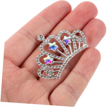10pcs Mini coroa tiaras cabelo jóias strass cristal encantos coroa forma embelezamentos para decorações de festa artesanato