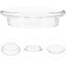 Glasdeckel für Teekanne, 7,1 + 0,2 cm hoch, Borosilikatglas, hitzebeständig, tragbar, praktischer Ersatzdeckel