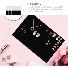 10 stuks sieraden spons inzetstukken voor oorbellenhouder en ringorganizer, zwart-wit, zachte schuimvoeringen