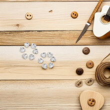 100 bottoni a cuore fatti a mano, forniture per cucito e artigianato, bottoni decorativi a due fori