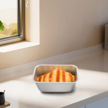 Lot de 2 moules à gâteaux rectangulaires en alliage d'aluminium pour la confection de muffins et de pains de Noël