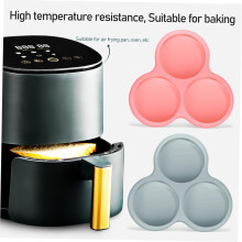 2pcs Moldes de bolo Pans de muffin de silicone Acessórios de friteira de ar Moldes de biscoitos para cozinha doméstica
