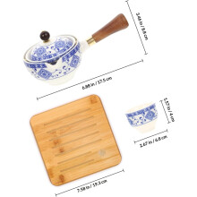Coffret à thé portable, service à thé de voyage en céramique, design délicat, fabrication artisanale, résistant, fête des pères