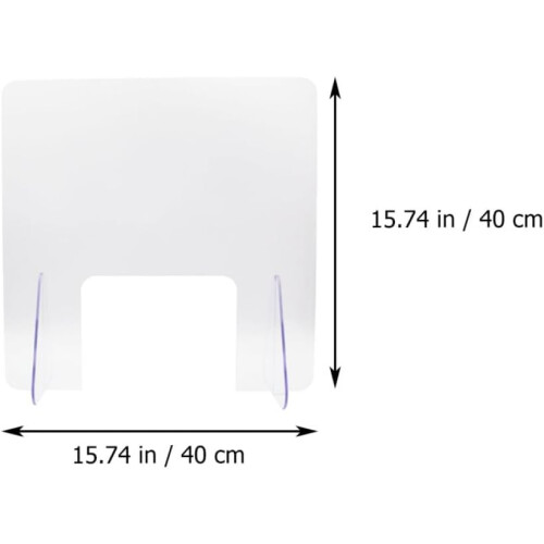 Droplet Partition Countertop Removable Sneeze Guard Shield Panel Acrylic Barrier