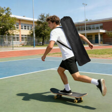 Bæreveske i Oxford-stoff til longboard, 110 x 35 cm med 610D vanntett fôr, oppbevaringsholder for skateboard