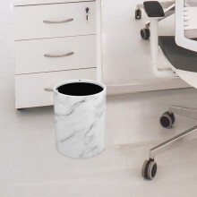 Papelera de 15 l, PP, diseño de mármol, elegante, moderna, fácil de limpiar, fácil de usar.