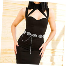 Metallene Taillenkette für Damen, elegantes Accessoire für Abendveranstaltungen, silberne Gürtelschnalle, stilvoller Schmuck für Mädchen
