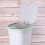 Plastic Trash Can Push-Button Trash Can Stylish Square Large Capacity Silent Operation Odor Control Light Green 4