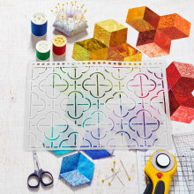 Modello per quilting 25x18 cm, fai da te, per cucito, patchwork e lavori creativi.